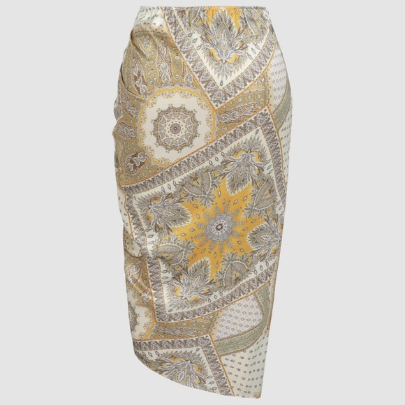 Boho Paisley Ruched Slit Midi
Skirt, Size: 2X - Picture 17 of 17